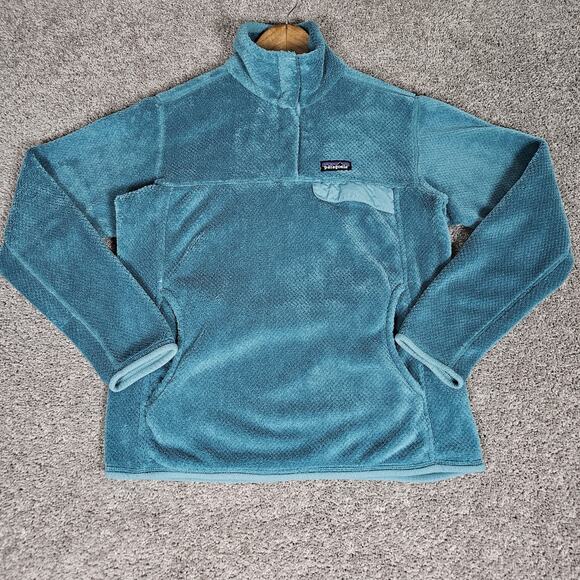 Patagonia Jacket Womens Large Teal Re-Tool Snap-T Pullover Gorpcore 25442 - Picture 1 of 10